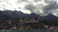 Archiv Foto Webcam Füssen: Blick auf das Hohe Schloss 14:00