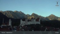 Archiv Foto Webcam Füssen: Blick auf das Hohe Schloss 06:00