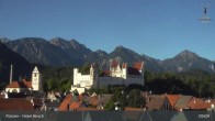 Archiv Foto Webcam Füssen: Blick auf das Hohe Schloss 08:00
