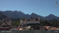 Archiv Foto Webcam Füssen: Blick auf das Hohe Schloss 12:00