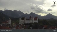 Archiv Foto Webcam Füssen: Blick auf das Hohe Schloss 16:00