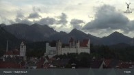 Archiv Foto Webcam Füssen: Blick auf das Hohe Schloss 18:00