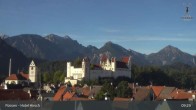 Archiv Foto Webcam Füssen: Blick auf das Hohe Schloss 08:00