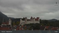 Archiv Foto Webcam Füssen: Blick auf das Hohe Schloss 12:00