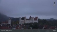 Archiv Foto Webcam Füssen: Blick auf das Hohe Schloss 18:00