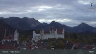 Archiv Foto Webcam Füssen: Blick auf das Hohe Schloss 02:00