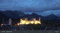Archiv Foto Webcam Füssen: Blick auf das Hohe Schloss 06:00