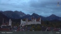 Archiv Foto Webcam Füssen: Blick auf das Hohe Schloss 07:00