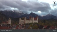 Archiv Foto Webcam Füssen: Blick auf das Hohe Schloss 18:00