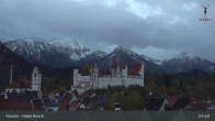 Archiv Foto Webcam Füssen: Blick auf das Hohe Schloss 07:00