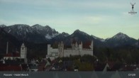 Archiv Foto Webcam Füssen: Blick auf das Hohe Schloss 06:00