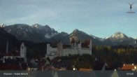 Archiv Foto Webcam Füssen: Blick auf das Hohe Schloss 03:00