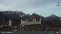 Archiv Foto Webcam Füssen: Blick auf das Hohe Schloss 02:00