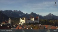Archiv Foto Webcam Füssen: Blick auf das Hohe Schloss 04:00