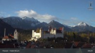 Archiv Foto Webcam Füssen: Blick auf das Hohe Schloss 08:00