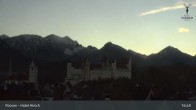 Archiv Foto Webcam Füssen: Blick auf das Hohe Schloss 18:00