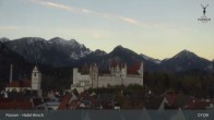 Archiv Foto Webcam Füssen: Blick auf das Hohe Schloss 06:00
