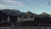 Archiv Foto Webcam Füssen: Blick auf das Hohe Schloss 07:00