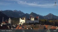 Archiv Foto Webcam Füssen: Blick auf das Hohe Schloss 08:00