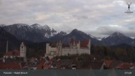 Archiv Foto Webcam Füssen: Blick auf das Hohe Schloss 07:00