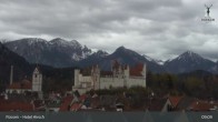 Archiv Foto Webcam Füssen: Blick auf das Hohe Schloss 08:00