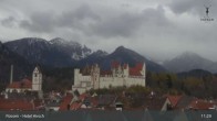 Archiv Foto Webcam Füssen: Blick auf das Hohe Schloss 10:00