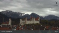 Archiv Foto Webcam Füssen: Blick auf das Hohe Schloss 14:00