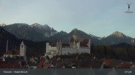 Archiv Foto Webcam Füssen: Blick auf das Hohe Schloss 07:00