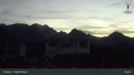 Archiv Foto Webcam Füssen: Blick auf das Hohe Schloss 19:00