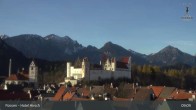 Archiv Foto Webcam Füssen: Blick auf das Hohe Schloss 03:00