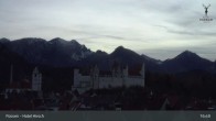 Archiv Foto Webcam Füssen: Blick auf das Hohe Schloss 13:00
