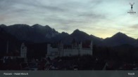 Archiv Foto Webcam Füssen: Blick auf das Hohe Schloss 03:00