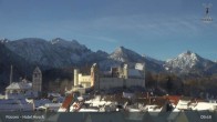 Archiv Foto Webcam Füssen: Blick auf das Hohe Schloss 08:00