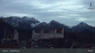 Archiv Foto Webcam Füssen: Blick auf das Hohe Schloss 04:00