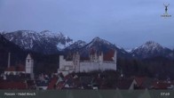Archiv Foto Webcam Füssen: Blick auf das Hohe Schloss 07:00