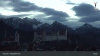 Archiv Foto Webcam Füssen: Blick auf das Hohe Schloss 18:00