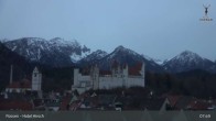 Archiv Foto Webcam Füssen: Blick auf das Hohe Schloss 07:00