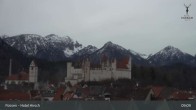 Archiv Foto Webcam Füssen: Blick auf das Hohe Schloss 08:00