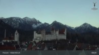 Archiv Foto Webcam Füssen: Blick auf das Hohe Schloss 07:00