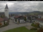 Archived image Webcam Hunderdorf - view towards church St. Nikolaus 06:00