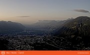 Archived image Webcam View from mountain Mutspitze towards Meran 00:00