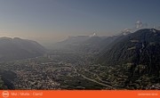 Archived image Webcam View from mountain Mutspitze towards Meran 02:00