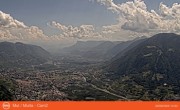 Archived image Webcam View from mountain Mutspitze towards Meran 08:00