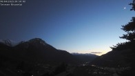 Archiv Foto Webcam Termen: Blick Richtung Süden ins Rhonetal 21:00