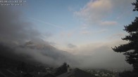 Archiv Foto Webcam Termen: Blick Richtung Süden ins Rhonetal 05:00