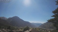 Archiv Foto Webcam Termen: Blick Richtung Süden ins Rhonetal 13:00