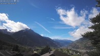 Archiv Foto Webcam Termen: Blick Richtung Süden ins Rhonetal 11:00