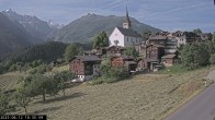 Archiv Foto Webcam Dorfansicht Ernen mit Kirche 17:00