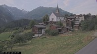 Archiv Foto Webcam Dorfansicht Ernen mit Kirche 19:00