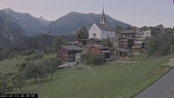 Archiv Foto Webcam Dorfansicht Ernen mit Kirche 19:00